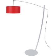 Lampadaires Tosel Lampadaire arqué métal aluminium et rouge