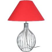 Lampes de bureau Tosel Lampe de salon filaire métal aluminium et rouge