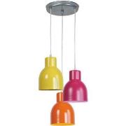 Lustres, suspensions et plafonniers Tosel Lustre grappe métal aluminiu...