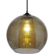 Lustres, suspensions et plafonniers Tosel Suspension globe verre ambar...