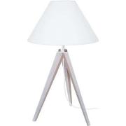 Lampes de bureau Tosel Lampe de chevet trépied bois blanc