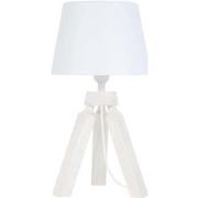 Lampes de bureau Tosel Lampe de chevet trépied bois blanc