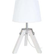 Lampes de bureau Tosel Lampe de chevet trépied bois blanc