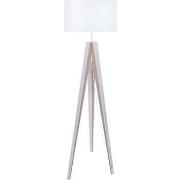 Lampadaires Tosel Lampadaire trépied bois blanc d'ivoire