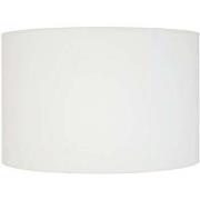 Abats jours et pieds de lampe Tosel Abat-jour cylindrique tissu blanc ...