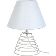 Lampes de bureau Tosel Lampe de chevet conique métal blanc d'ivoire