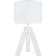 Lampes de bureau Tosel Lampe de chevet trépied bois blanc d'ivoire