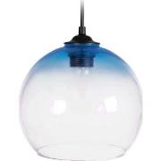 Lustres, suspensions et plafonniers Tosel Suspension globe verre bleu