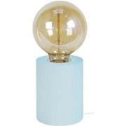 Lampes de bureau Tosel Lampe de chevet cylindrique bois bleu