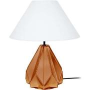 Lampes de bureau Tosel Lampe de salon géométrique verre cuivre et blan...