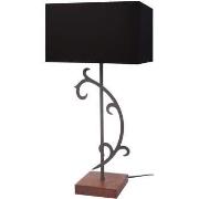 Lampes de bureau Tosel Lampe a poser carré métal foncé