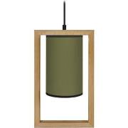 Lustres, suspensions et plafonniers Tosel Suspension carré bois foncé ...