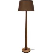 Lampadaires Tosel Lampadaire droit bois foncé et marron