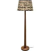 Lampadaires Tosel Lampadaire droit bois foncé et marron