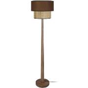 Lampadaires Tosel Lampadaire droit bois foncé et marron