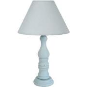 Lampes de bureau Tosel Lampe de chevet colonne bois gris bleu