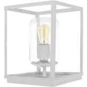 Lampes de bureau Tosel Lampe a poser carré métal gris et transparent
