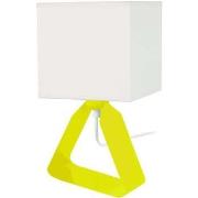Lampes de bureau Tosel Lampe de chevet géométrique métal jaune et blan...