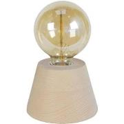Lampes de bureau Tosel Lampe de chevet conique bois naturel