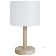 Lampes de bureau Tosel Lampe de chevet droit bois naturel et blanc