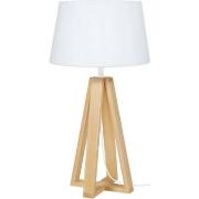 Lampes de bureau Tosel Lampe de chevet colonne bois naturel et blanc