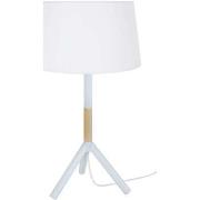 Lampes de bureau Tosel Lampe a poser droit bois naturel et blanc