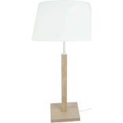 Lampes de bureau Tosel Lampe a poser colonne bois naturel et blanc