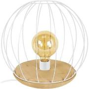 Lampes de bureau Tosel Lampe de chevet filaire bois naturel et blanc