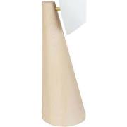 Lampes de bureau Tosel Lampe de bureau conique bois naturel et blanc