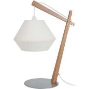Lampes de bureau Tosel Lampe de chevet arqué bois naturel et écru