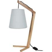 Lampes de bureau Tosel Lampe de chevet arqué bois naturel et gris