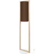 Lampadaires Tosel Lampadaire colonne bois naturel et marron