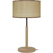 Lampes de bureau Tosel Lampe a poser colonne bois naturel et marron