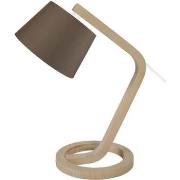 Lampes de bureau Tosel Lampe de chevet arqué bois naturel et marron