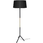 Lampadaires Tosel Lampadaire droit bois naturel et noir