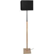 Lampadaires Tosel Lampadaire droit bois naturel et noir