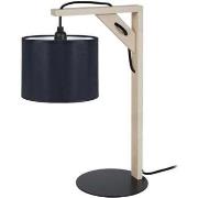 Lampes de bureau Tosel Lampe de chevet carré bois naturel et noir