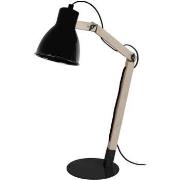 Lampes de bureau Tosel Lampe de bureau articulé bois naturel et noir