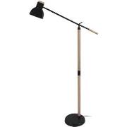 Lampadaires Tosel lampadaire liseuse articulé bois naturel et noir