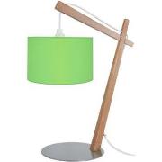 Lampes de bureau Tosel Lampe de chevet arqué bois naturel et vert