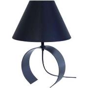 Lampes de bureau Tosel Lampe de chevet demi cylindrique métal noir