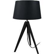 Lampes de bureau Tosel Lampe de chevet trépied bois noir