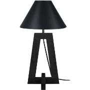Lampes de bureau Tosel Lampe a poser colonne bois noir