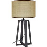 Lampes de bureau Tosel Lampe de chevet colonne bois noir