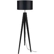 Lampadaires Tosel Lampadaire trépied bois noir