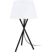 Lampes de bureau Tosel Lampe de chevet trépied métal noir et blanc