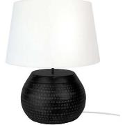 Lampes de bureau Tosel Lampe de salon globe métal noir et écru