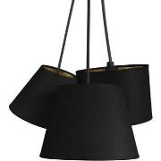 Lustres, suspensions et plafonniers Tosel Lustre grappe tissu noir or