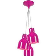 Lustres, suspensions et plafonniers Tosel Lustre grappe métal rose