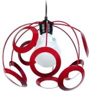 Lustres, suspensions et plafonniers Tosel Suspension globe métal rouge